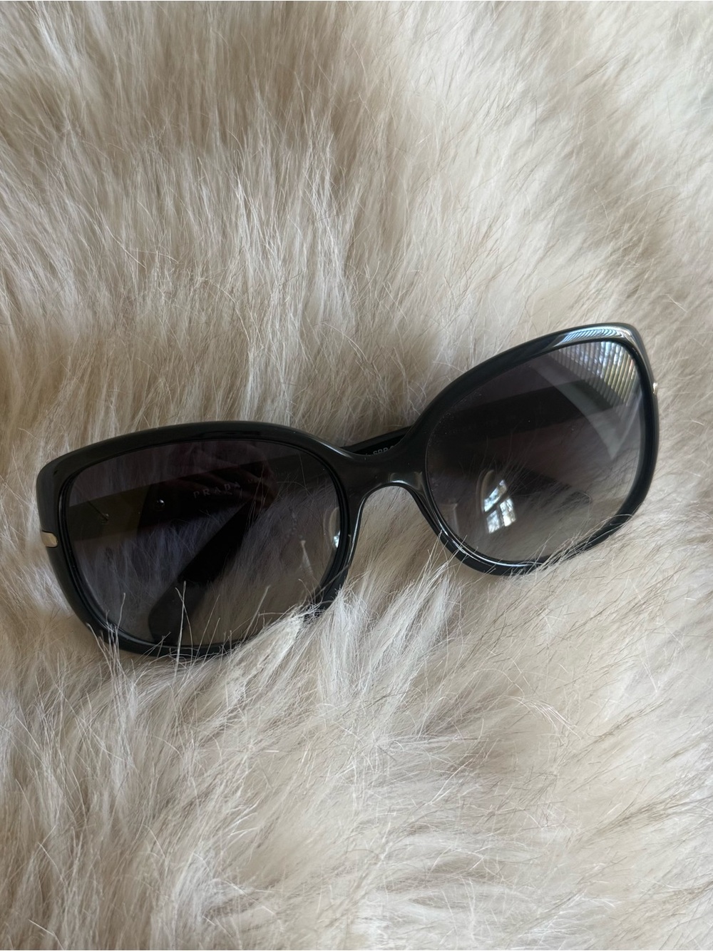 Classic Black Women's Oversized Prada Sunglasses